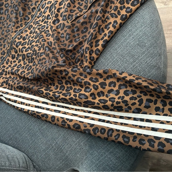 Adidas Leopard Print Track Jacket with Stripes - Picture 4 of 6